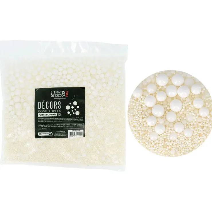 Décors comestibles perles blanches 1 kg-Cerf Dellier Sale