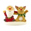 Décors comestibles Père Noël et renne assis (x20)-Cerf Dellier Sale