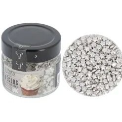 Décors comestibles étoiles argentées 60 g-Cerf Dellier Outlet