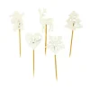 Décors de Noël en bois vintage pailleté (x10)-Cerf Dellier New