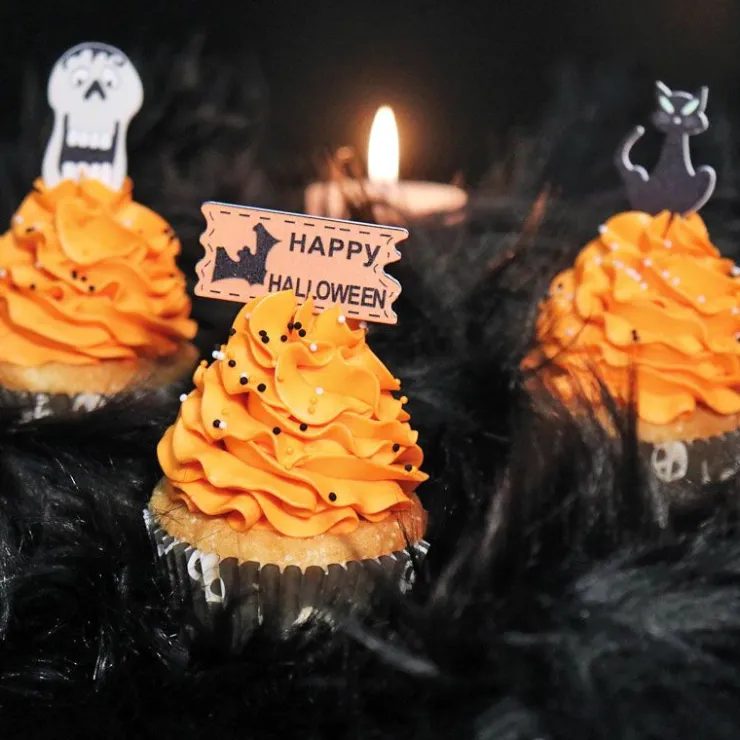 Décors d'Halloween sur pique assortis (x10)-Cerf Dellier