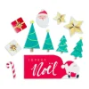 Décors en azyme assortis thème Hotte du Père Noël-Cerf Dellier Online