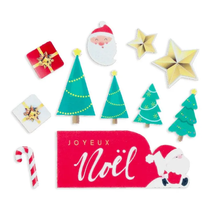 Décors en azyme assortis thème Hotte du Père Noël-Cerf Dellier Online
