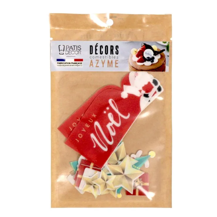 Décors en azyme assortis thème Hotte du Père Noël-Cerf Dellier Online