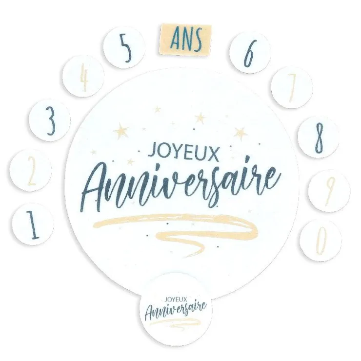 Décors en azyme assortis thème anniversaire n°1-Cerf Dellier