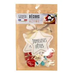 Décors en azyme assortis thème étoile de Noël-Cerf Dellier Clearance