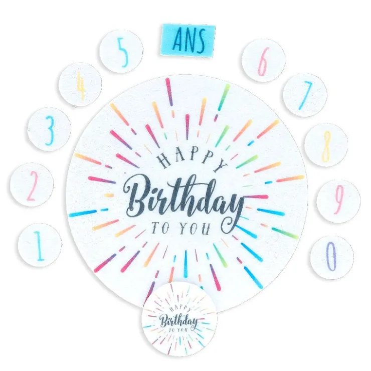Décors en azyme assortis thème anniversaire n°4-Cerf Dellier New