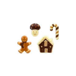 Décors en chocolat pain d'épices assortis (x96)-Cerf Dellier Best