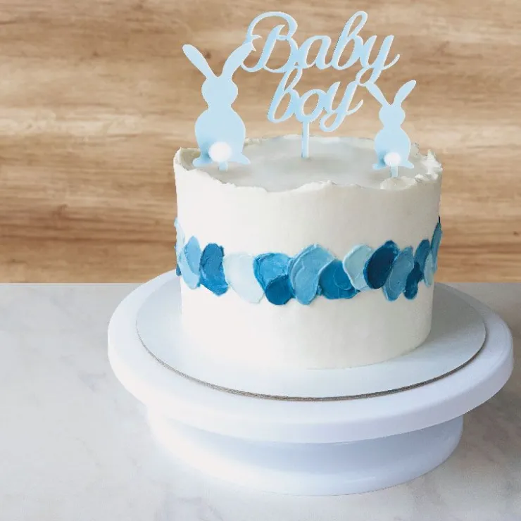 Décors sur pique bleus Baby Boy lapins-Cerf Dellier Outlet