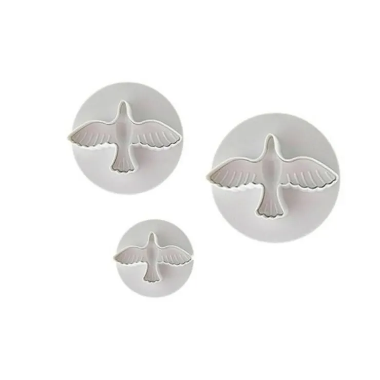 Découpoirs éjecteurs colombes Patisdécor (x 3)-Cerf Dellier New