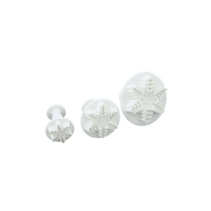 Découpoirs éjecteurs Flocon de neige à poussoir (x3)-Cerf Dellier Discount