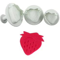 Découpoirs éjecteurs Fraises Patisdécor (x 3)-Cerf Dellier Hot