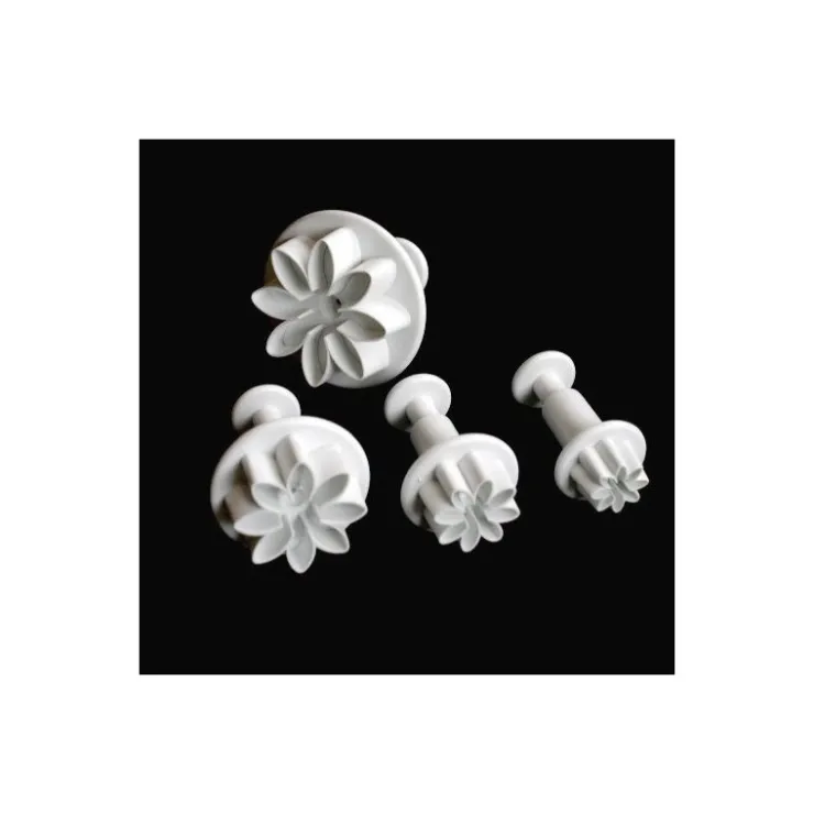 Découpoirs éjecteurs Marguerite assortis Patisdécor (x 4)-Cerf Dellier