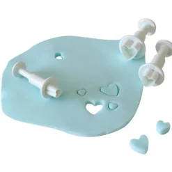 Découpoirs éjecteurs mini-cœurs Patisdecor (x 3)-Cerf Dellier New