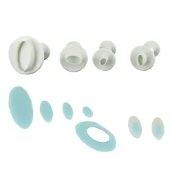 Découpoirs éjecteurs mini-ovales Patisdecor (x 4)-Cerf Dellier Outlet