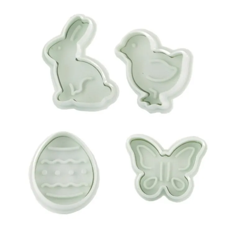 Découpoirs éjecteurs thème Pâques Patisdécor (x 4)-Cerf Dellier New