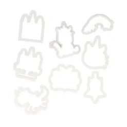Découpoirs licorne assortis (x 8)-Cerf Dellier New
