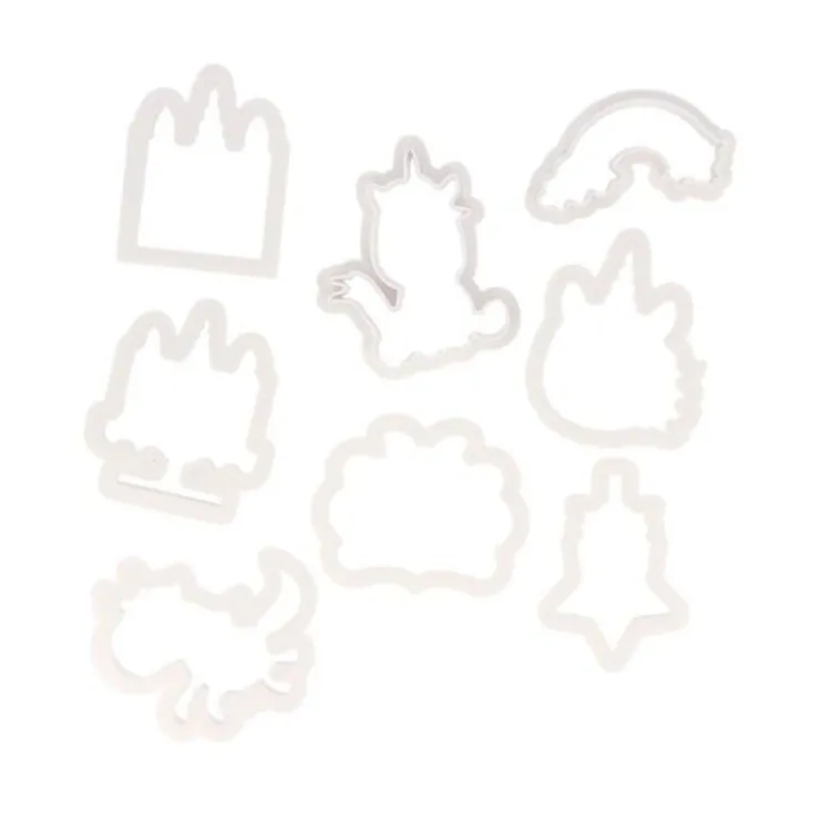 Découpoirs licorne assortis (x 8)-Cerf Dellier New