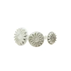 Découpoirs poussoirs Marguerites Patisdécor assortis (x 3)-Cerf Dellier Online