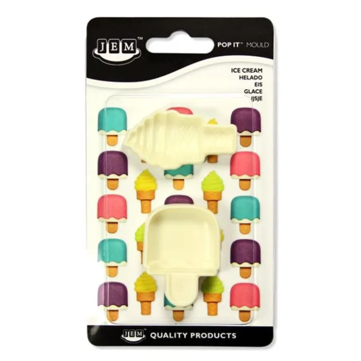 Découpoirs relief Crèmes Glacées (x2)-Cerf Dellier Clearance