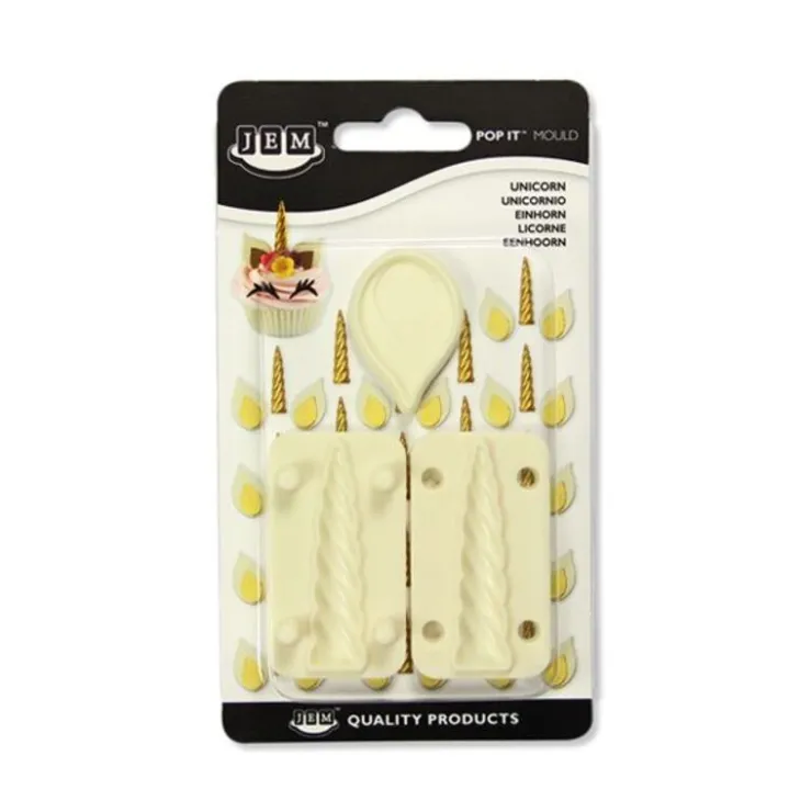 Découpoirs relief Licorne assortis (x3)-Cerf Dellier Discount