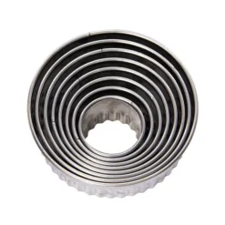 Découpoirs ronds cannelés inox (x 8)-Cerf Dellier Best