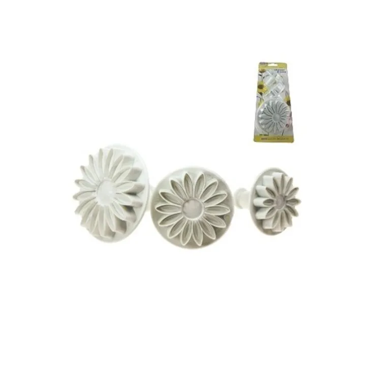 Découpoirs-éjecteurs Marguerites assortis PME (x 3)-Cerf Dellier New