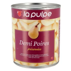 Demi  poires au sirop léger 840 g-Cerf Dellier Hot