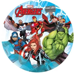 Disque gâteau en azyme Avengers 15,5 cm - DDM 05/24-Cerf Dellier