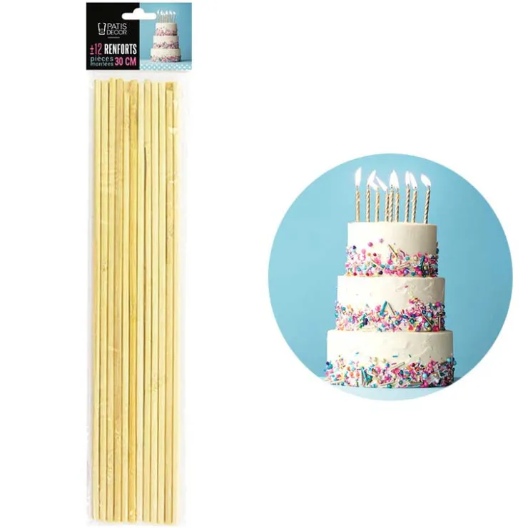 Dowel rods bois pour pièce montée 29,5 cm (± 12)-Cerf Dellier Discount