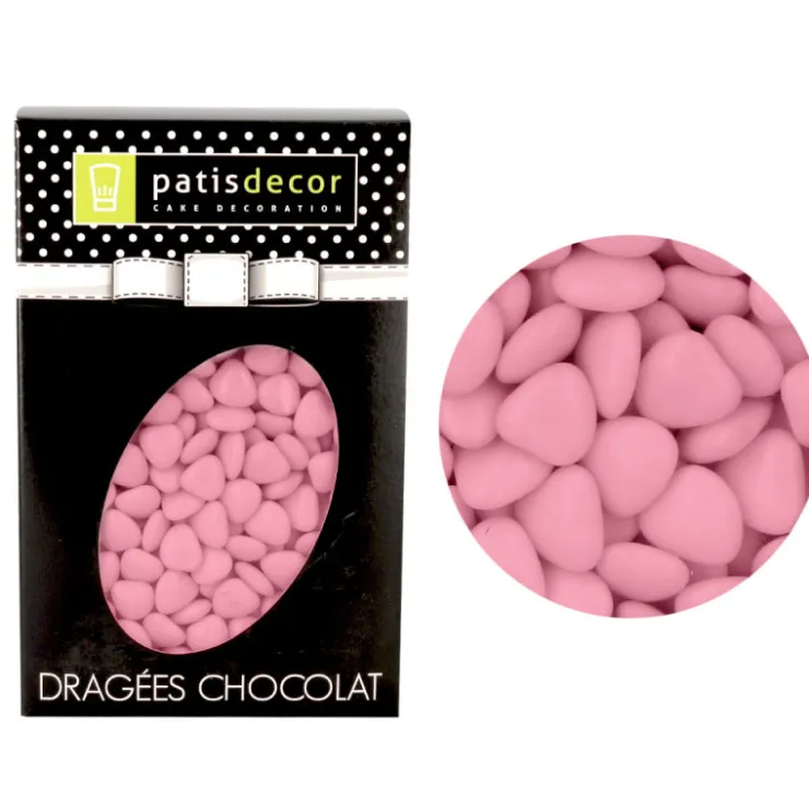 Dragées mini-coeurs chocolat roses 500 g-Cerf Dellier Best