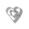 Emporte-pièce double Coeur inox 4,6 cm-Cerf Dellier New