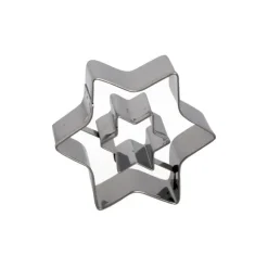 Emporte-pièce double Etoile inox 5 cm-Cerf Dellier