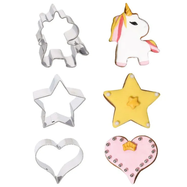 Emporte-pièce Licorne assortis (x3)-Cerf Dellier Discount