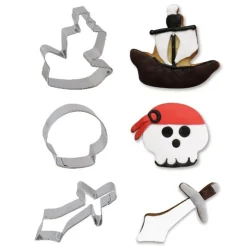 Emporte-pièce Pirates assortis (x3)-Cerf Dellier New