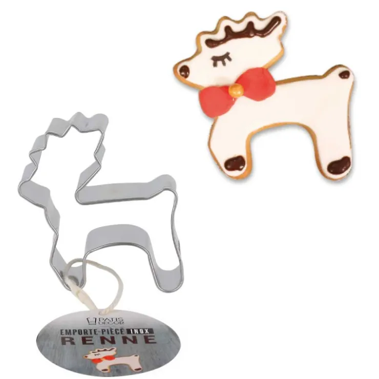 Emporte-pièce renne 5 cm-Cerf Dellier