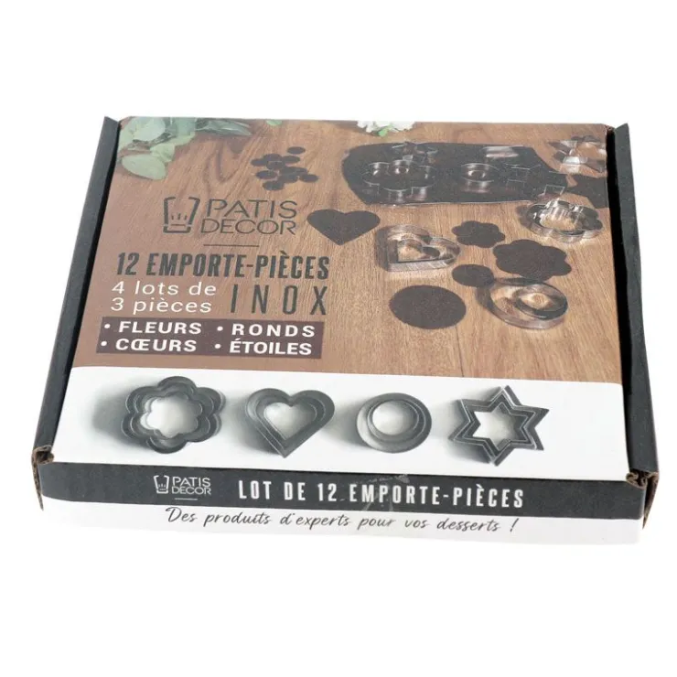 Emporte-pièces assortis inox (x 12)-Cerf Dellier Clearance
