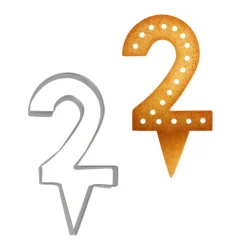 Emporte-pièces cake topper "2"-Cerf Dellier Outlet