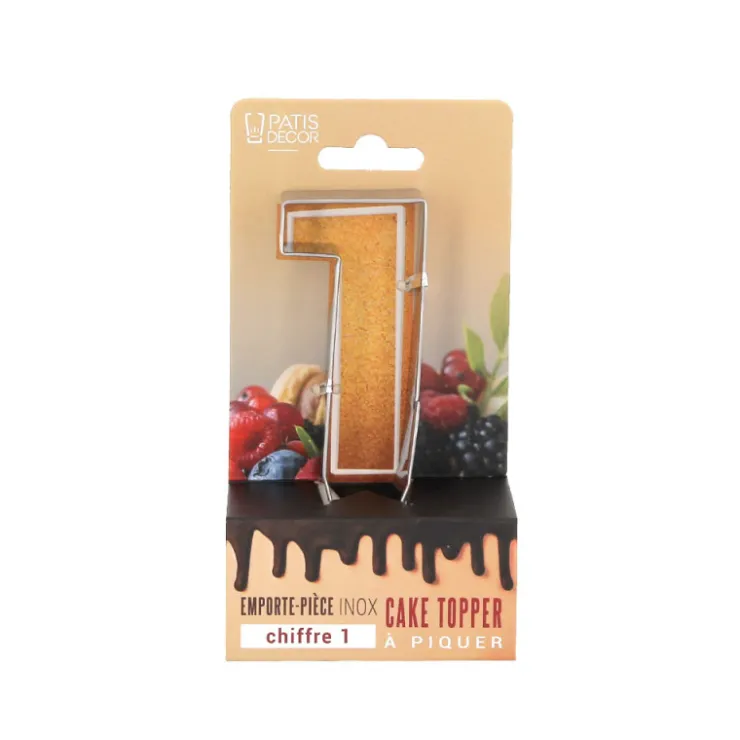 Emporte-pièces cake topper "1"-Cerf Dellier