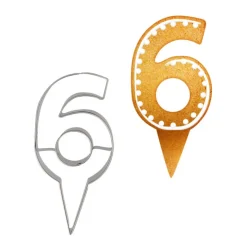 Emporte-pièces cake topper "6"-Cerf Dellier Clearance