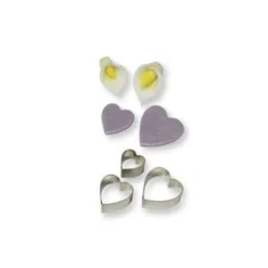 Emporte-pièces inox cœurs arums PME (x 3)-Cerf Dellier New