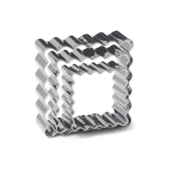 Emporte-pièces Petit biscuit carrés assortis inox (x3)-Cerf Dellier New