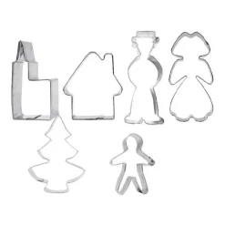 Emporte-pièces Village alsacien inox assortis (x6)-Cerf Dellier Discount