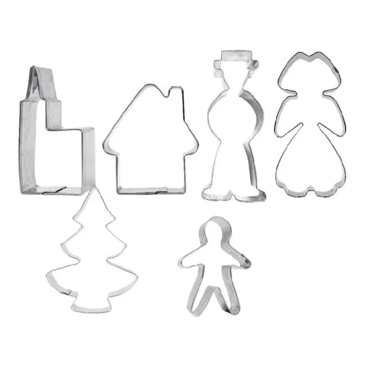 Emporte-pièces Village alsacien inox assortis (x6)-Cerf Dellier Discount