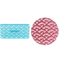 Empreinte effet matelassé coeurs-Cerf Dellier Outlet