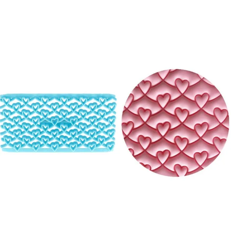 Empreinte effet matelassé coeurs-Cerf Dellier Outlet