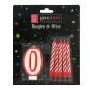 Ensemble 10 bougies et 1 bougie chiffre 0-Cerf Dellier Best