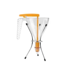 Entonnoir gradué à piston copolyester transparent avec support et 1 douille - 0,75 L-Cerf Dellier Best