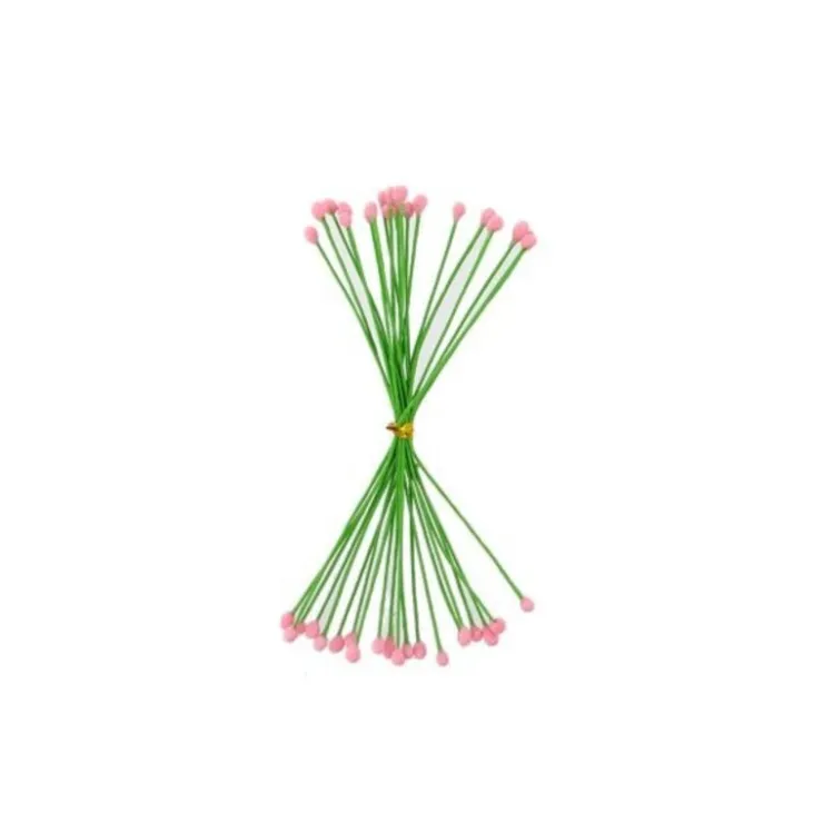 Etamines roses pour fleurs pâte à sucre (x40)-Cerf Dellier Best