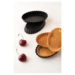 Exoglass 12 tartelettes cannelées oblongs 13x9 cm-Cerf Dellier Clearance